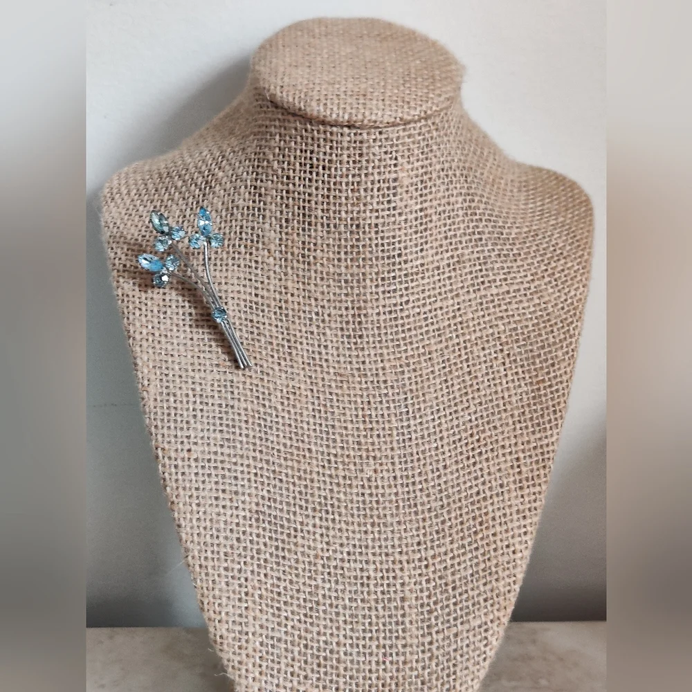 Vintage Signed Azub Austria Flower Bouquet Brooch - Picture 8 of 12